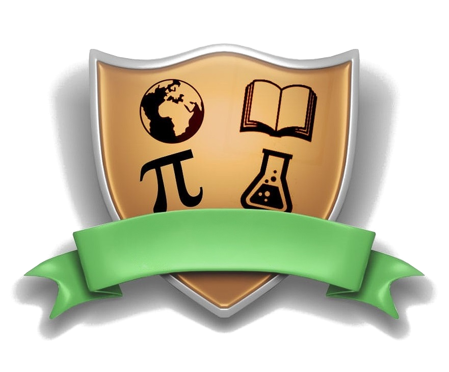 Crest featuring symbols of science, humanities, technology, and vocational training, with a ribbon displaying the charity's motto.